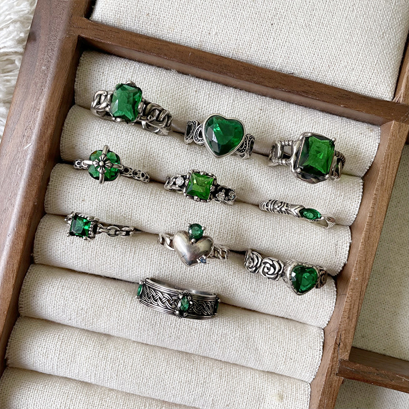 10101010ZHIYUN 不掉色轻奢高级感锆石跨境饰品夸张嘻哈开口925纯银戒指女详情11