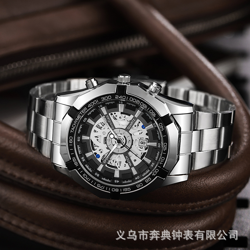 外贸热销希音TEMU男士时尚电镀钨钢休闲全自动仿机械手表批发详情15