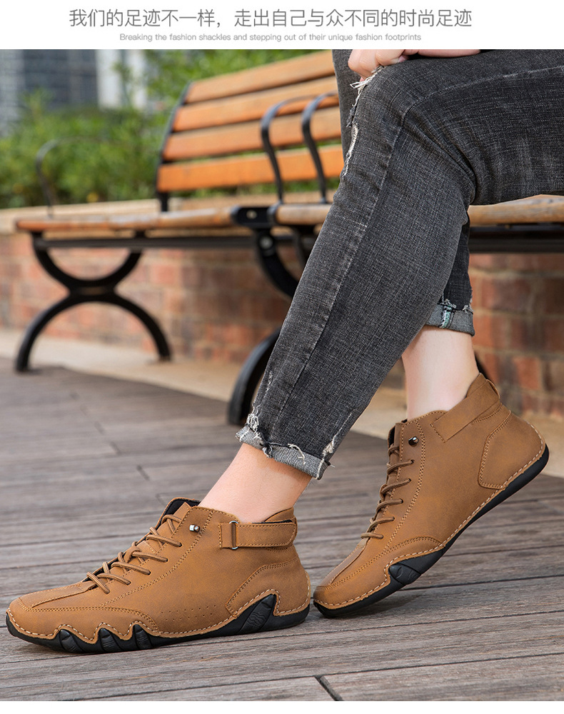 亚马逊热销马丁靴秋冬季跨境爆款高帮八爪鱼男鞋男士休闲短靴子详情26