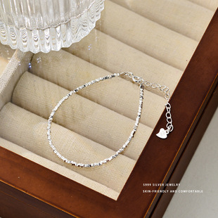 阿宝S999足银碎银星星手链气质淑女极简韩版时尚文艺潮流手饰代发详情4