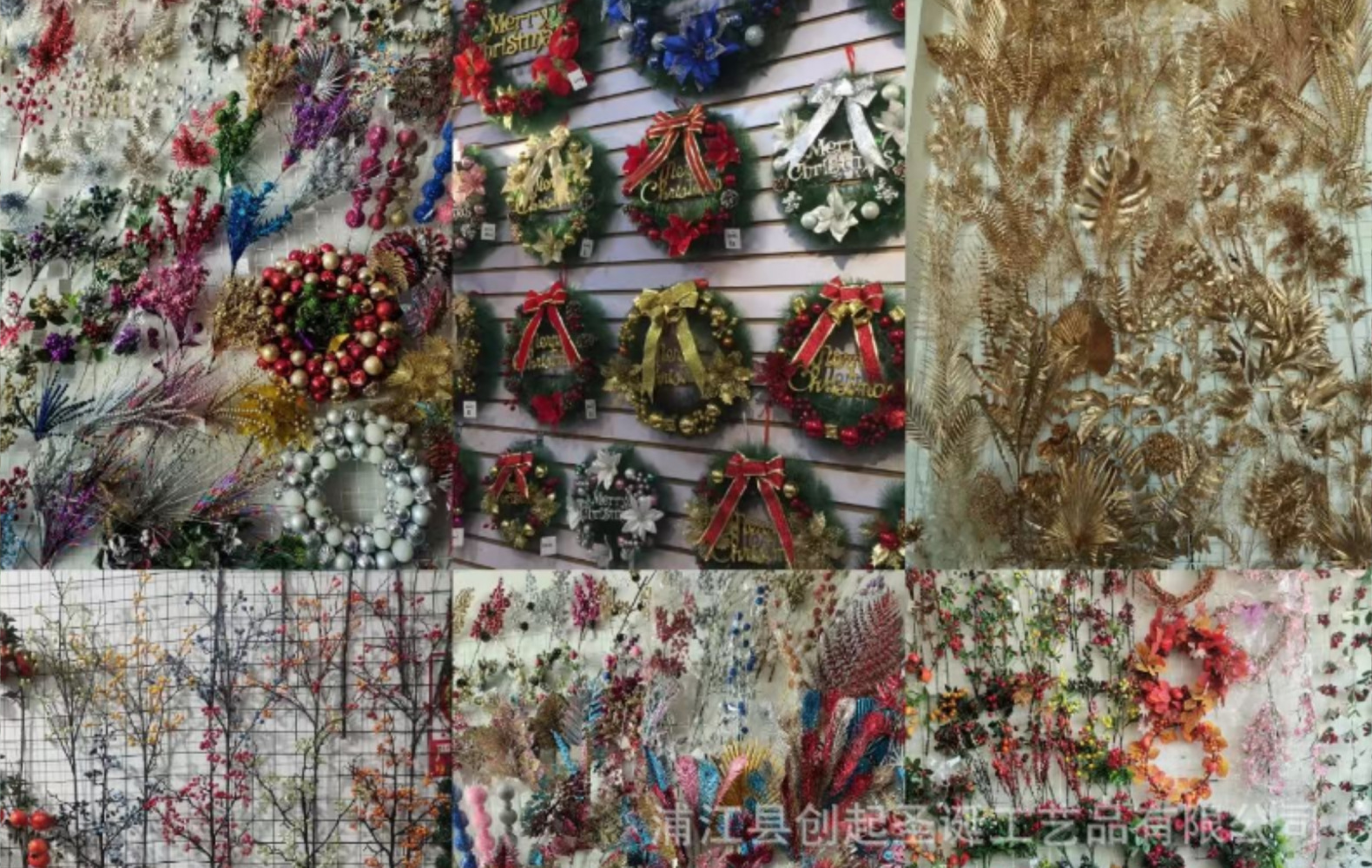 圣诞节金粉 圣诞花 仿真花圣诞 花环 装饰花 圣诞树装饰聖誕 配件详情20