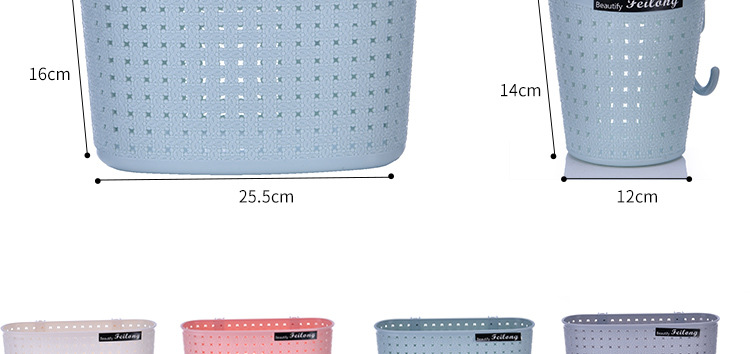 Imitación ratán trenzado multifuncional asphalt storage basket tufos suspendidos baño vacío cesta de almacenamiento de baño hogar doble gancho cesta colgante pic 15
