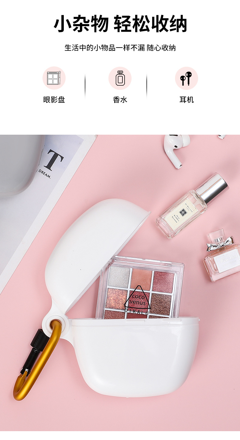 W15 portable mask storage box with lid, suitable for hanging small items, organizing box, cosmetics, medicines and travel box pic 6