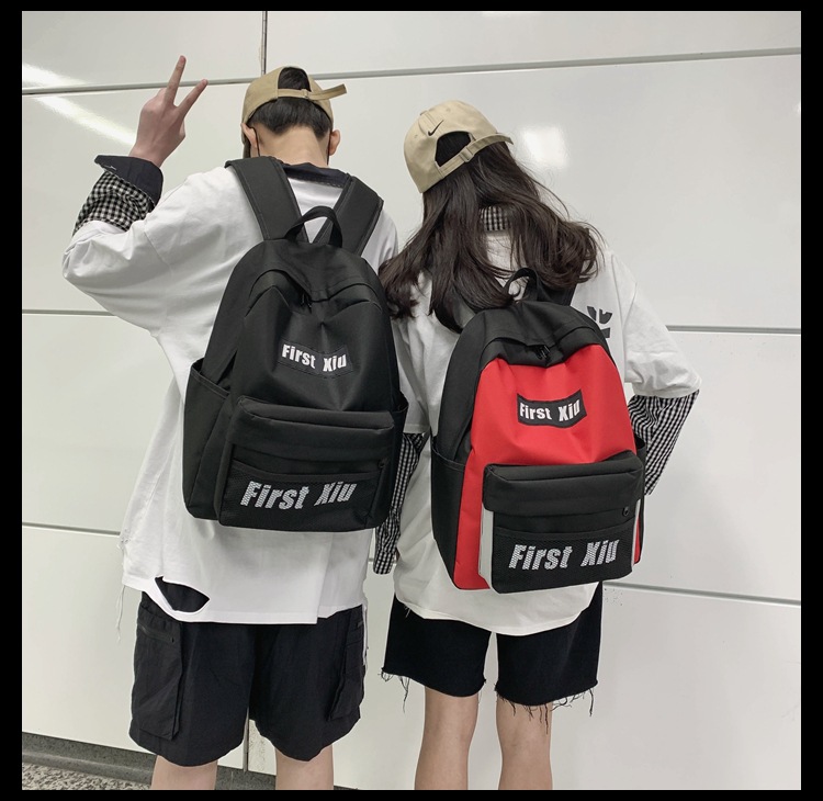 双肩包女2020新款大学生ins风书包韩版原宿ulzzang潮牌百搭背包男详情21