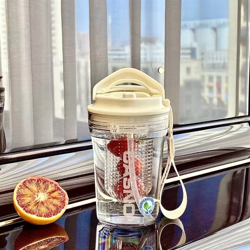 可爱便携大容量小熊水杯夏季女生网红吸管杯萌兔兔爆款塑料杯批发详情8