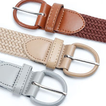 爆款男士编织腰带女士帆布松紧腰带弹力针扣休闲百搭皮带实力批发详情20