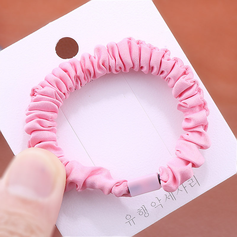 Korean-style chiffon small intestine hair tie, hair tie, pleated hair tie, leather band hair tie, simple and highly elastic hair accessory pic 3