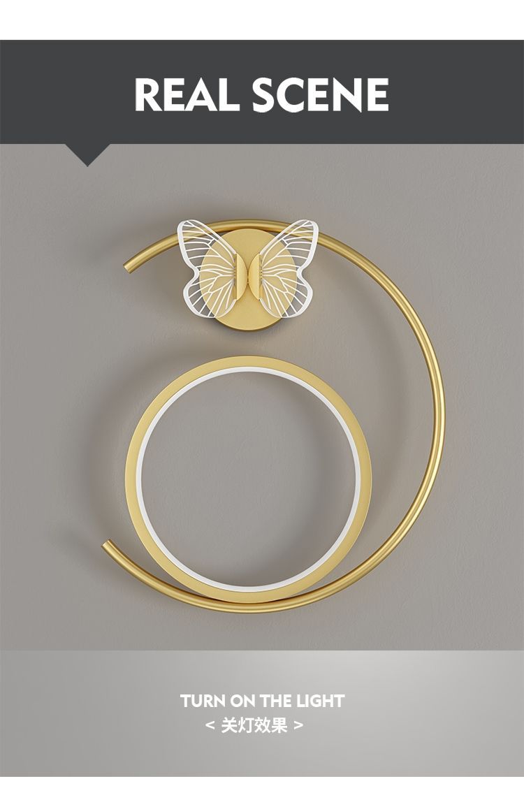 创意儿童墙壁灯北欧卧室床头灯简约现代圆形客厅过道电视背景壁灯详情7