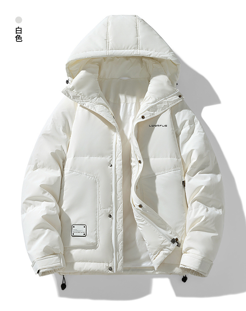 2023年冬季白鸭绒新品高品质羽绒服男韩版宽松短款外套男女同款详情15
