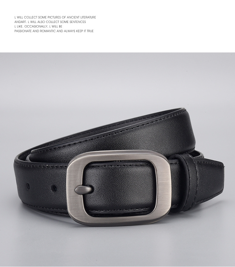 女款真皮皮带 合金针扣牛皮带身耐用结实百搭搭配西裤牛仔裤潮流详情9