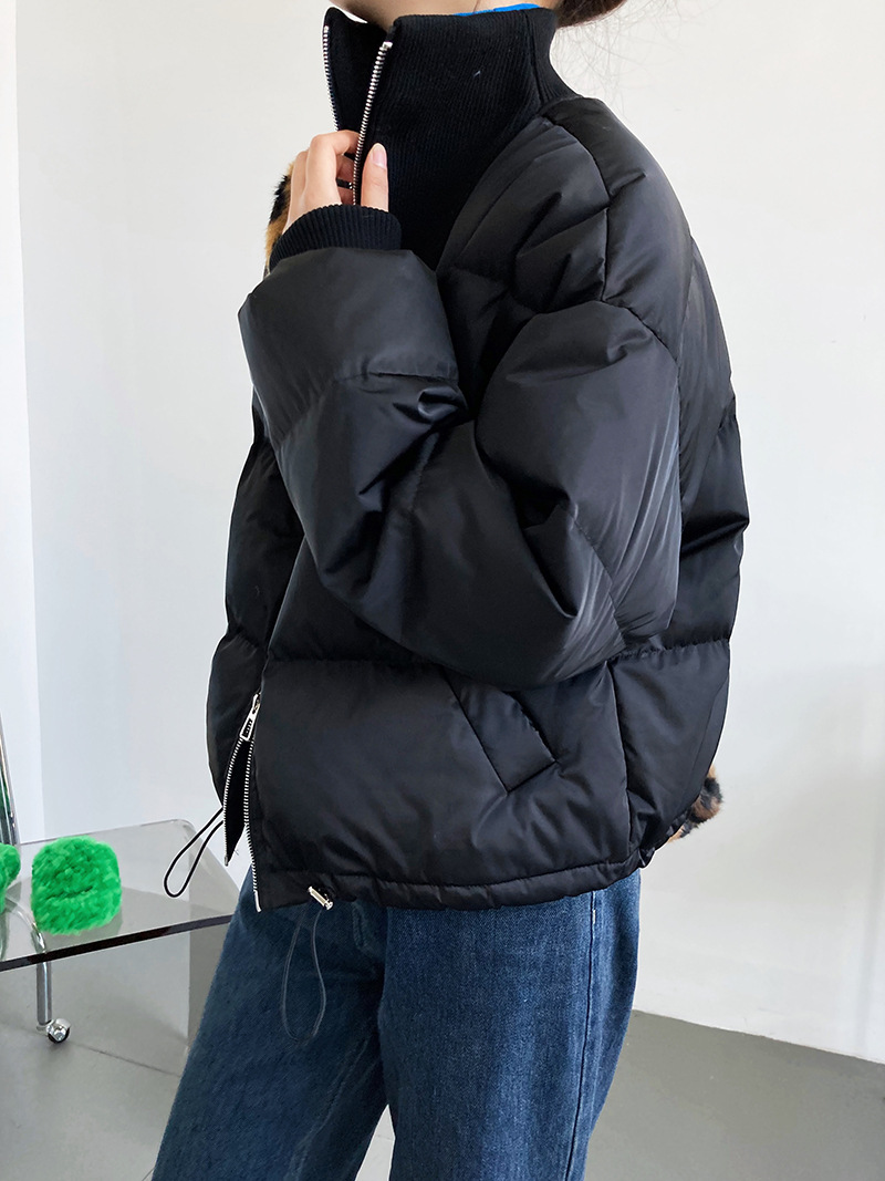 Luxi 2022 New Design sense stand-up collar short Down jacket for petite women 90, white duck down jacket Y33 pic 56