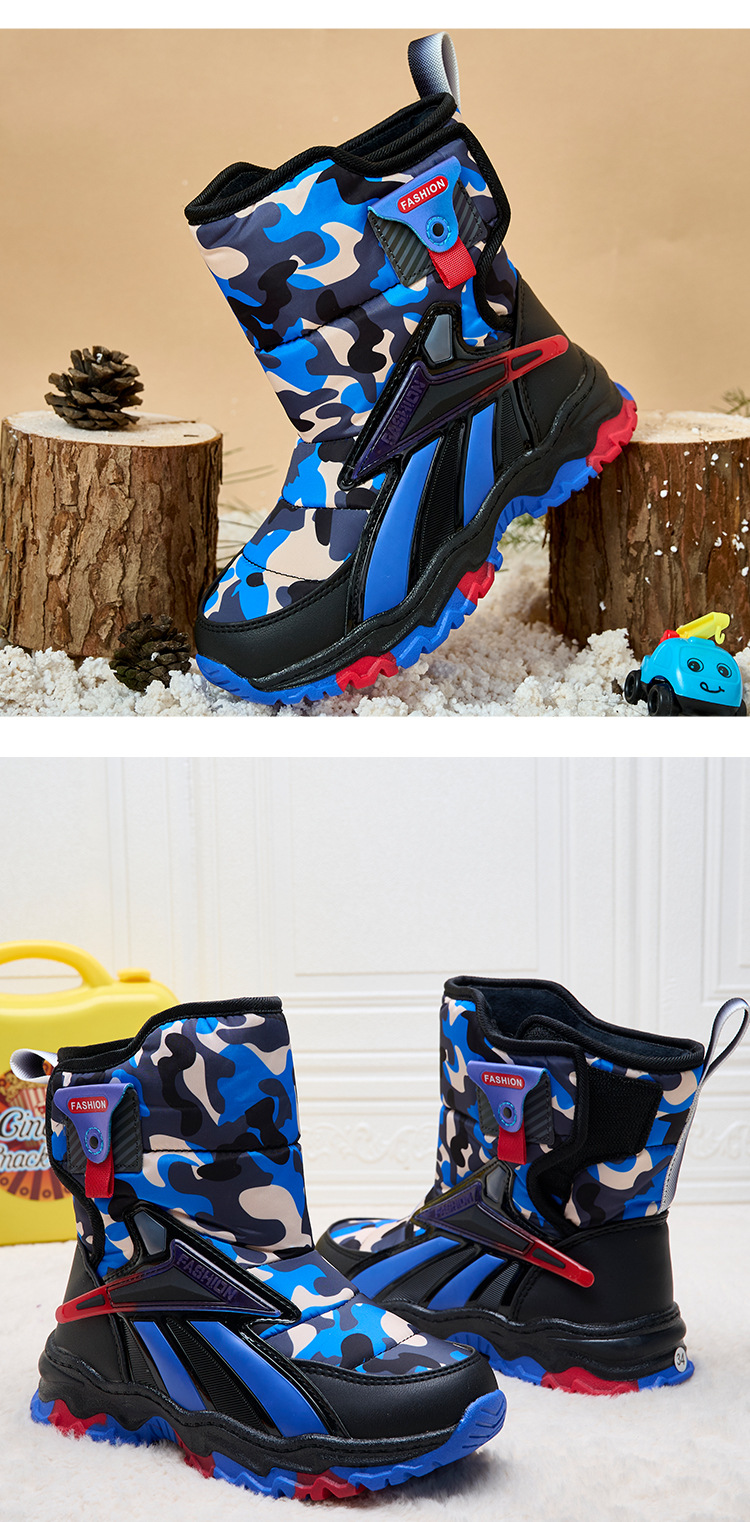 跨境儿童棉鞋现货2024冬季新款男童TPR平底女童加绒保暖棉鞋详情10