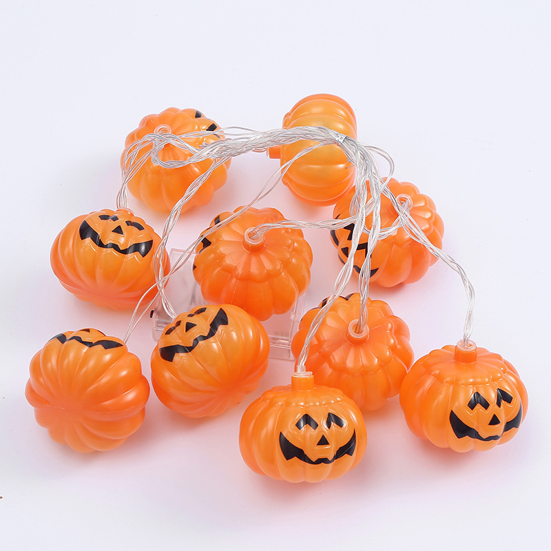 万圣节灯串南瓜骷髅灯节日装饰灯场景布置灯万圣节LED电池盒灯串详情3