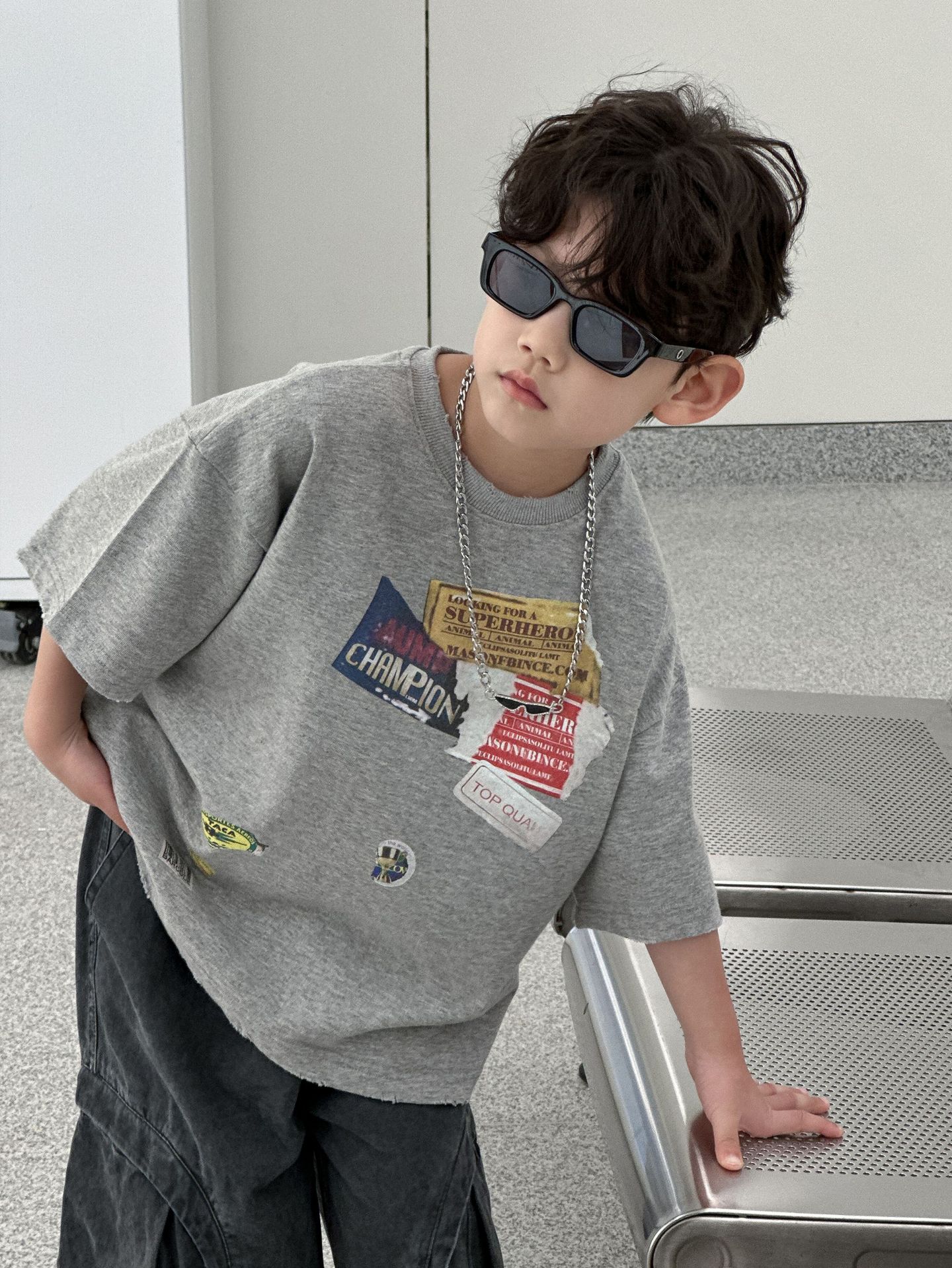 童装儿童纯棉T恤2025夏季新款男童短袖韩版上衣百搭中小童夏装潮t详情7