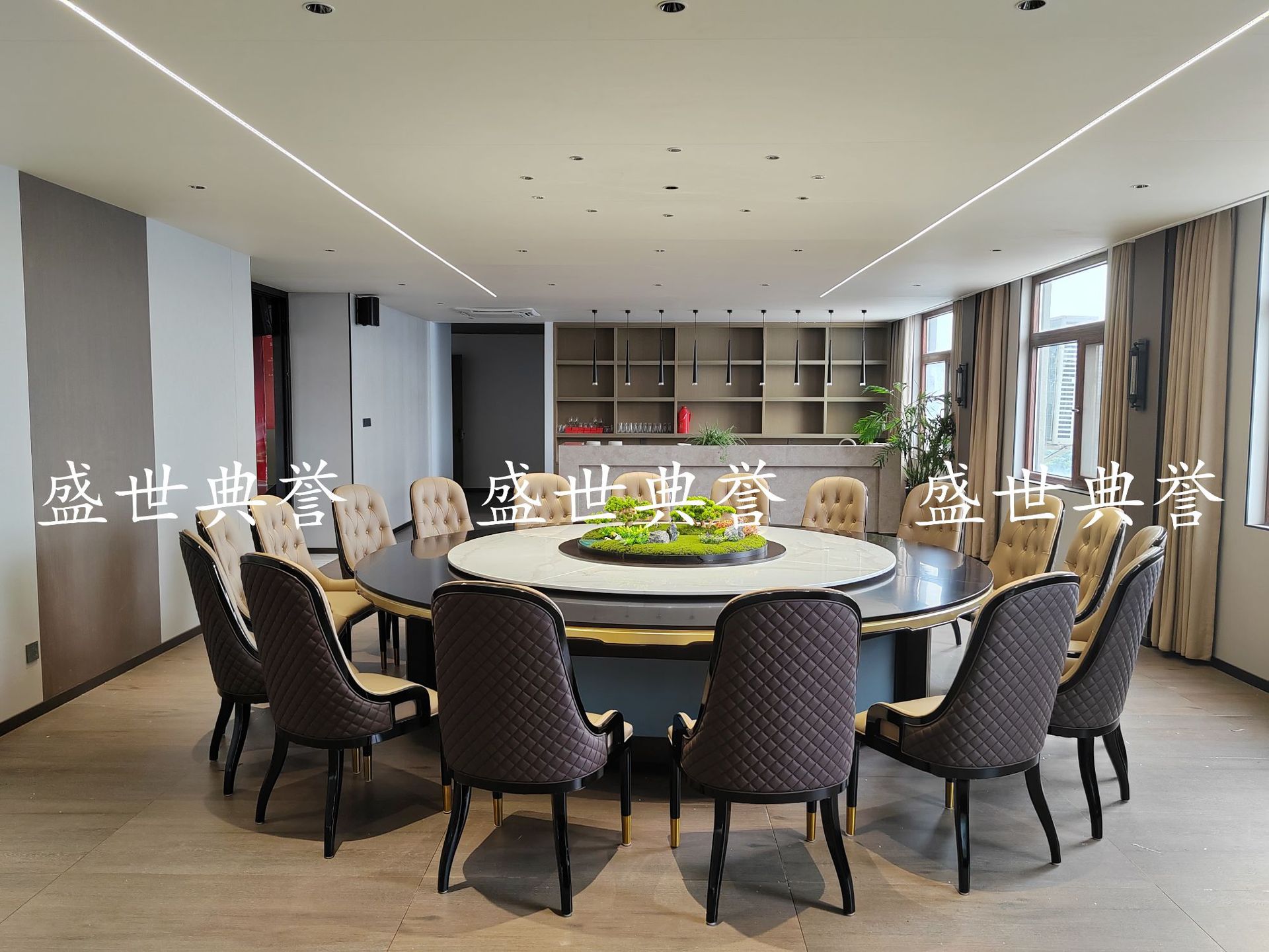 Solid wood dining tables and chairs for Changsha International Hotel, light luxury dining chairs for seafood restaurant private rooms, and white wax wood chairs for company clubs pic 16