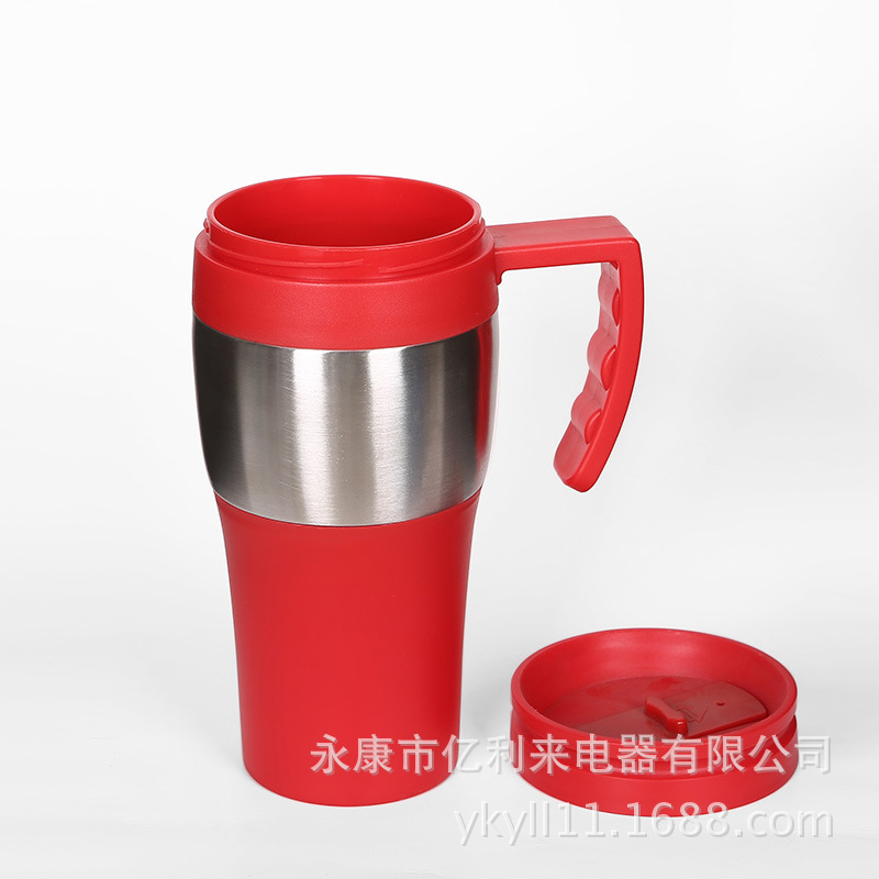 Stainless steel plastic double-layer portable coffee cups are exported to the United States. The original manufacturer produces car cups pic 3
