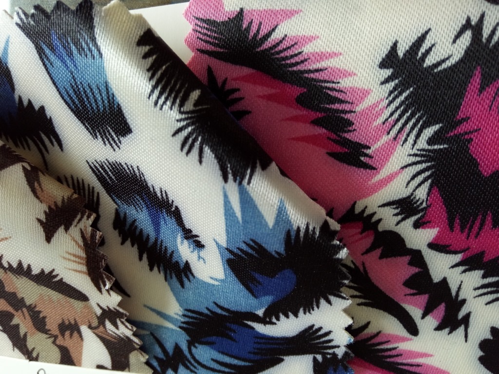 Tinted printed leopard print printed foam printed fabric foam coated pvc pic 3