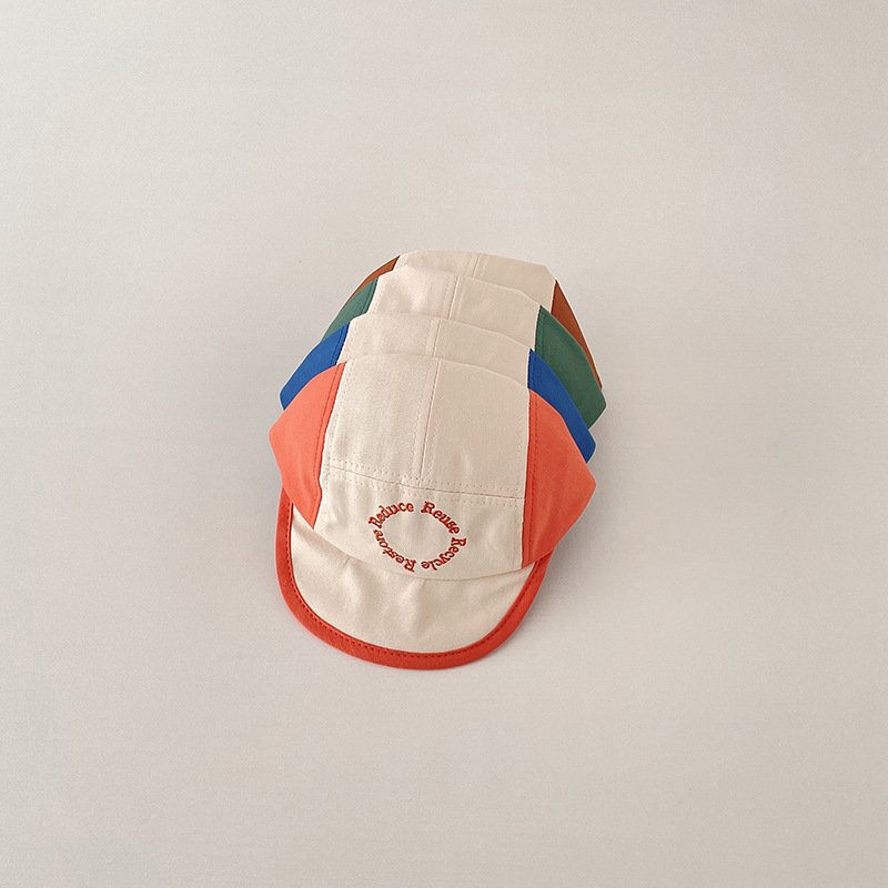 Baby baseball caps, spring pure cotton caps for infants, boys and girls, Korean-style color-blocked spring and autumn soft brim baseball caps pic 8