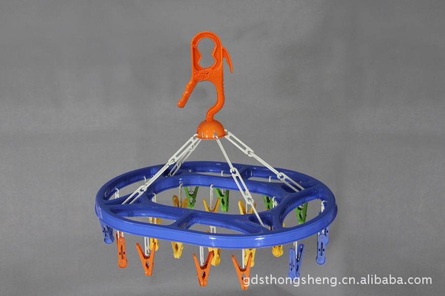 时尚24夹椭圆形晒架 24夹毛巾架 塑胶24夹晾晒架详情5