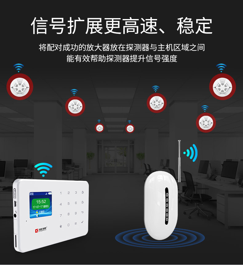 The Kerui 433 infrared frequency signal amplifier, infrared sensor door, magnetic door and window alarm main unit accepts amplification pic 3