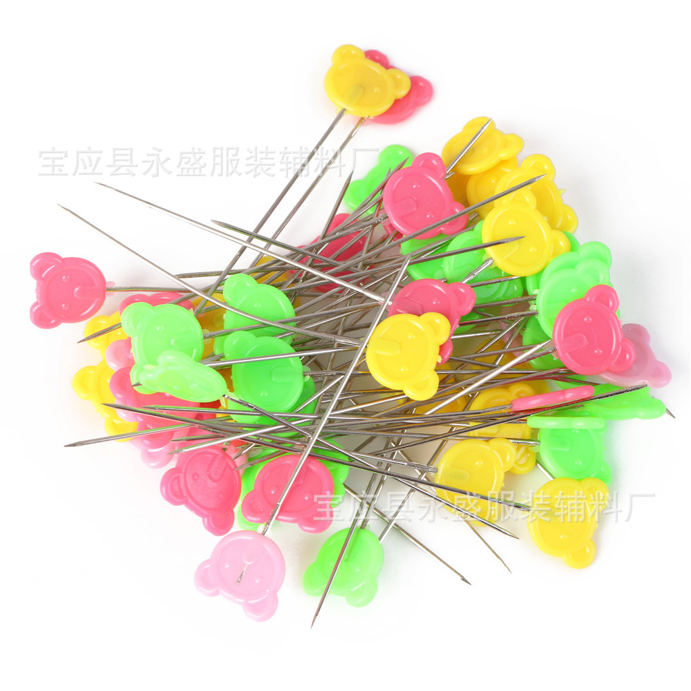 工厂供应彩色小鸟针郁金香形大头针手工装饰塑料定位裁剪针批发详情9