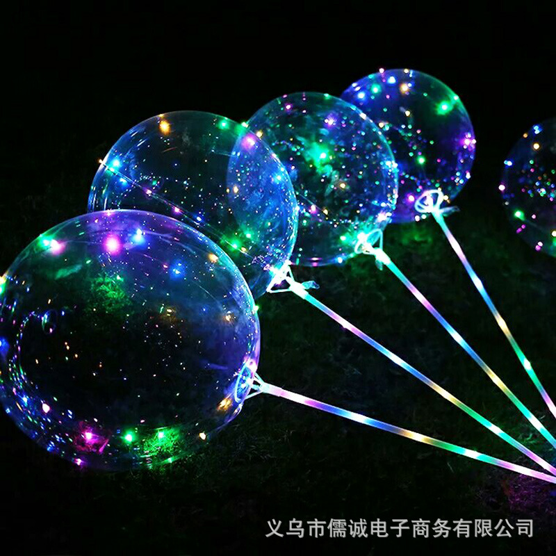 夜市地推二节手持波波球发光闪光带灯摆摊两节手柄闪彩高亮送电池详情4