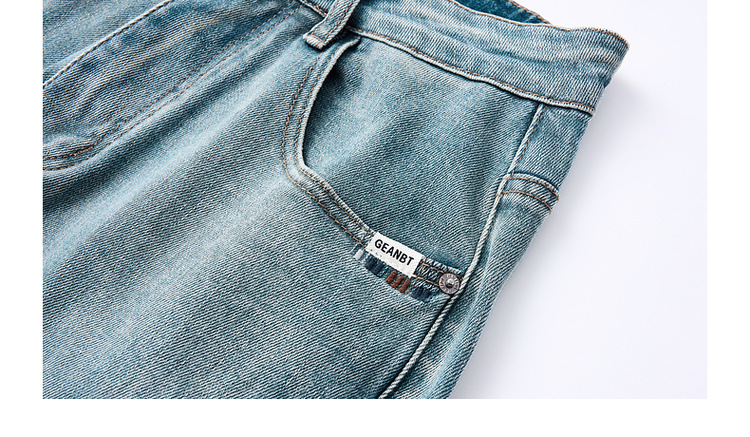 Mermack 13-ampere cotton blended washed jeans for men 2024 autumn new mid-waisted tapered long pants 97246 pic 21