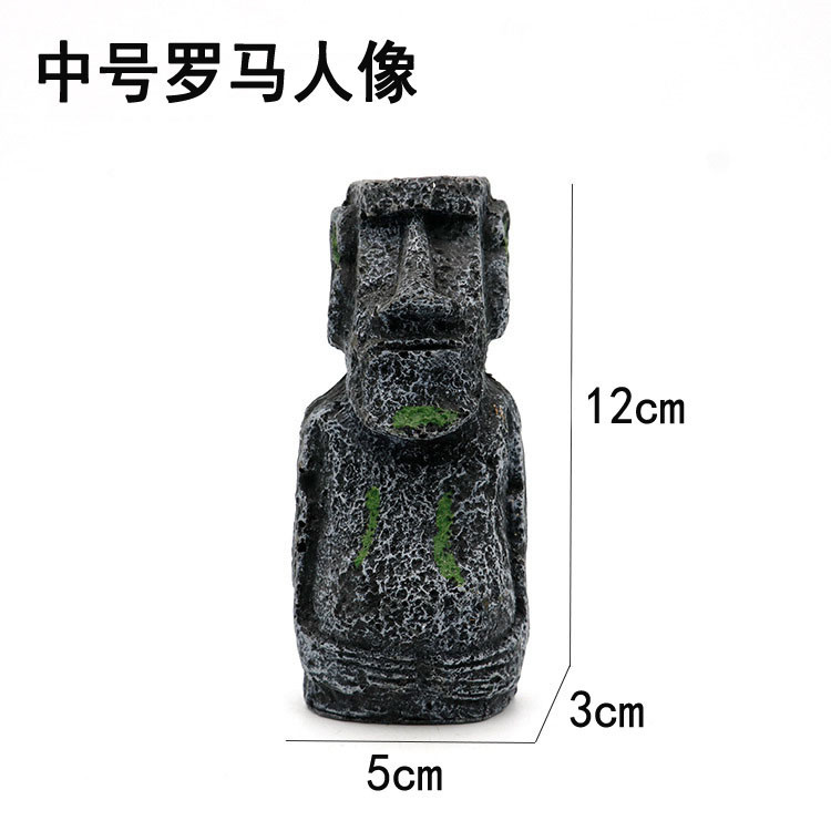 Fish and shrimp shelter, simulation pyramid, Roman stone statue, resin handicrafts, fish tank, aquarium, landscape decoration pic 2