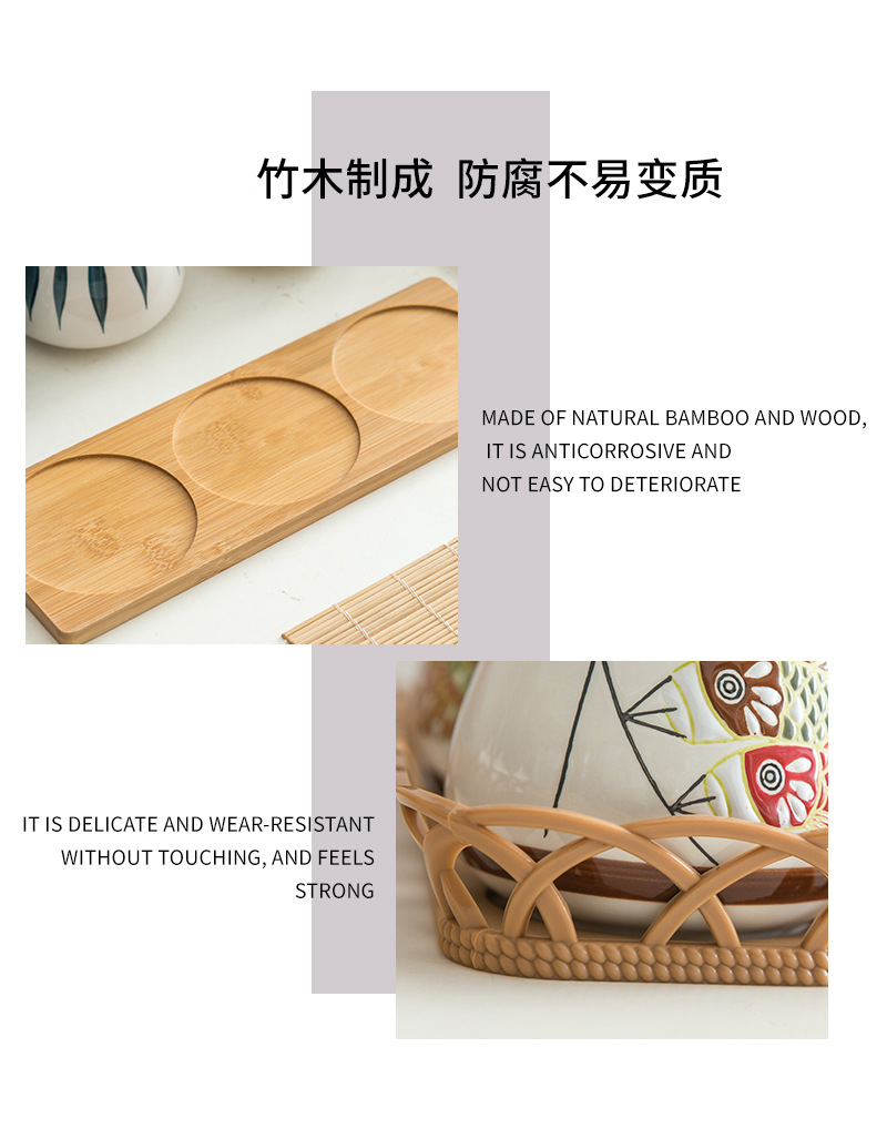 日式调味罐陶瓷猪油罐耐高温大容量厨房餐具带盖勺多款式热销套装详情10