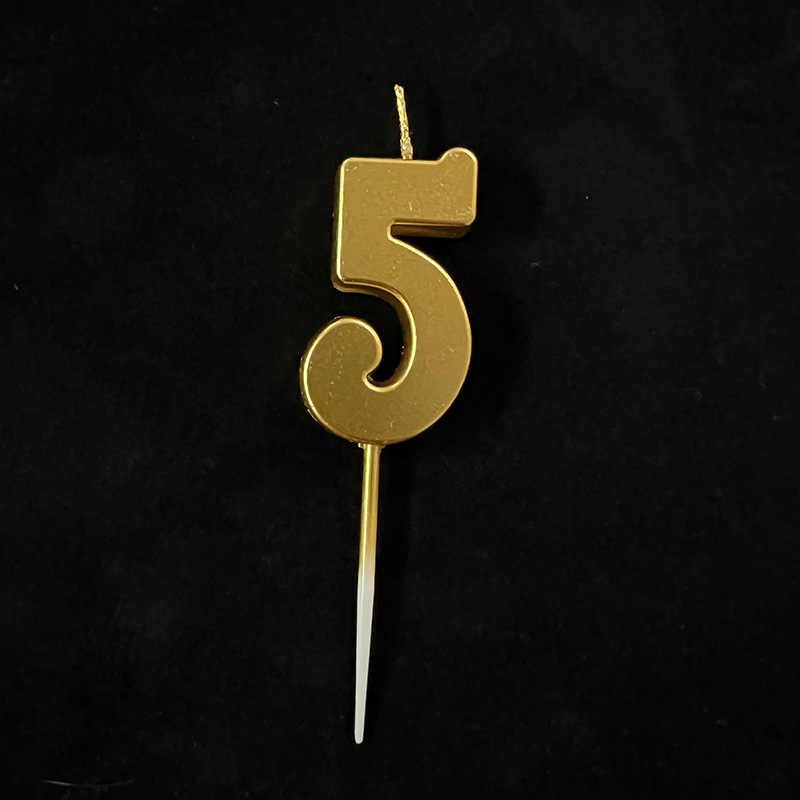 批发镀金数字蜡烛周岁创意PVC独立包装生日派对烘焙甜品台装饰详情9