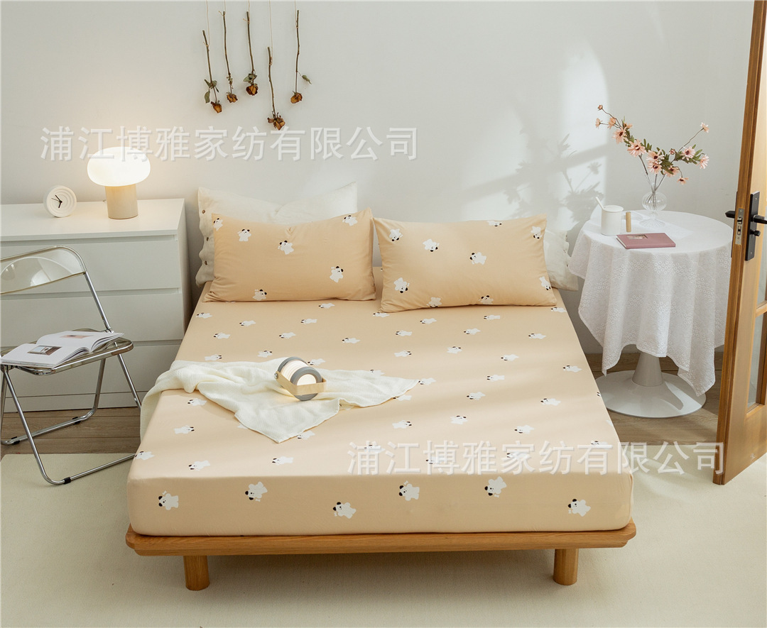 The manufacturer supplies wholesale summer bed sheets, bed covers, single pieces, mattress protection covers, three-piece sets, and washable covers pic 9