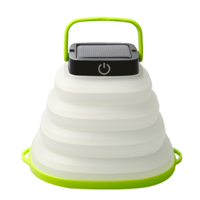 Outdoor portable USB charging foldable LED camping lamp, solar camping lamp, retractable hanging silicone tent lamp pic 8