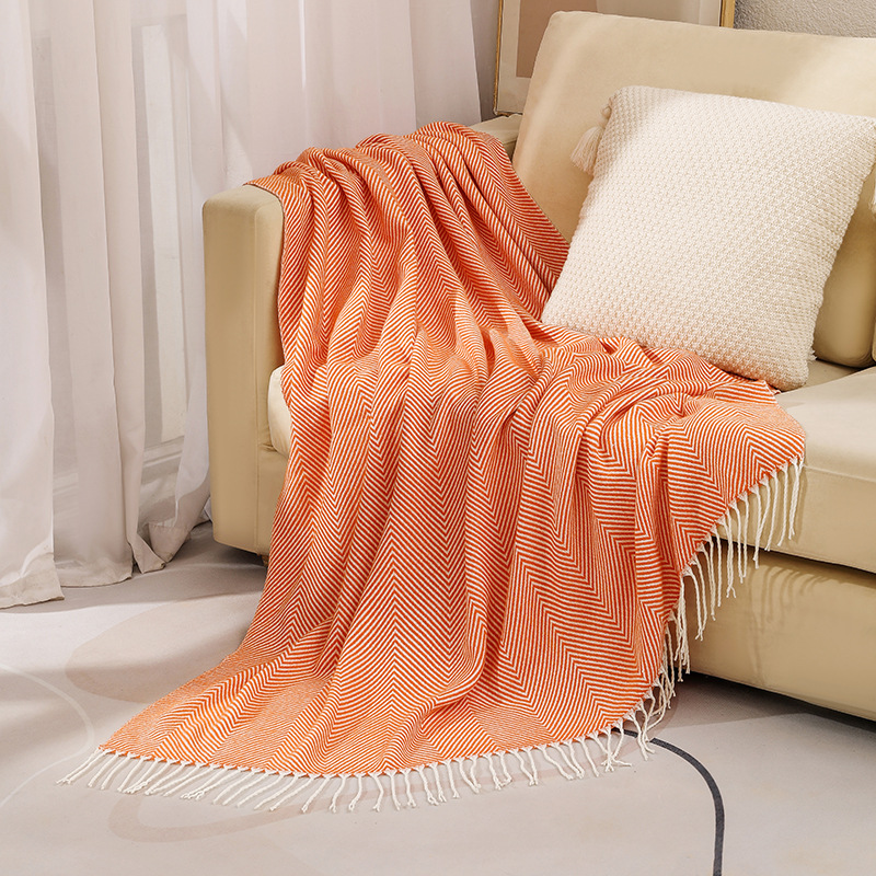 Sofa cover blanket, bed tail cover blanket, woven blanket, air conditioning blanket, shawl blanket, summer cooling blanket, nap blanket, towel wholesale pic 34