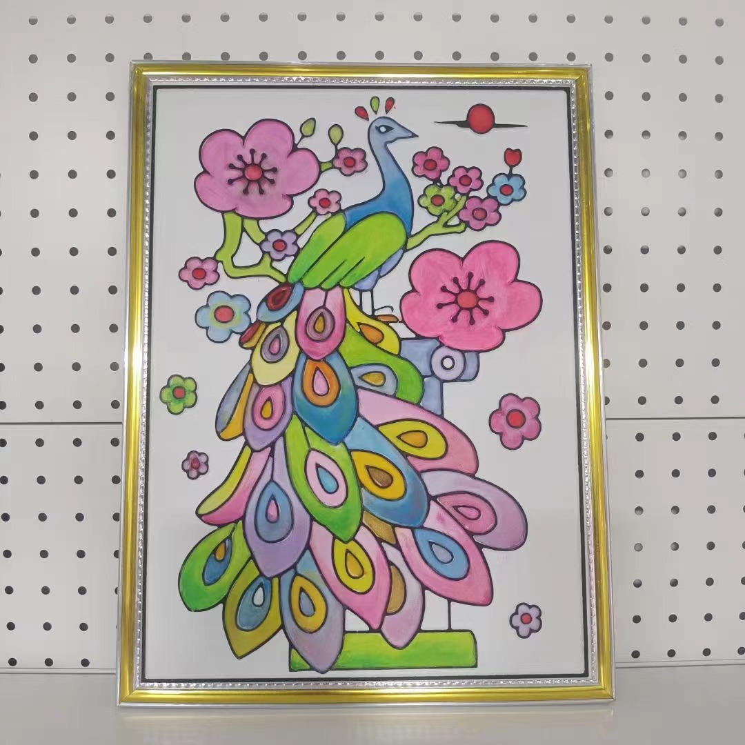 新款凹凸画立体浮雕画板DIY儿童涂鸦画填色广场夜市摆摊涂色画板详情16