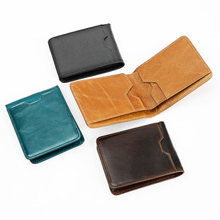 Factory direct sales, foreign trade bestsellers, RFID anti-theft brush genuine leather US dollar bag, small and mini US dollar wallet from Europe and America pic 3