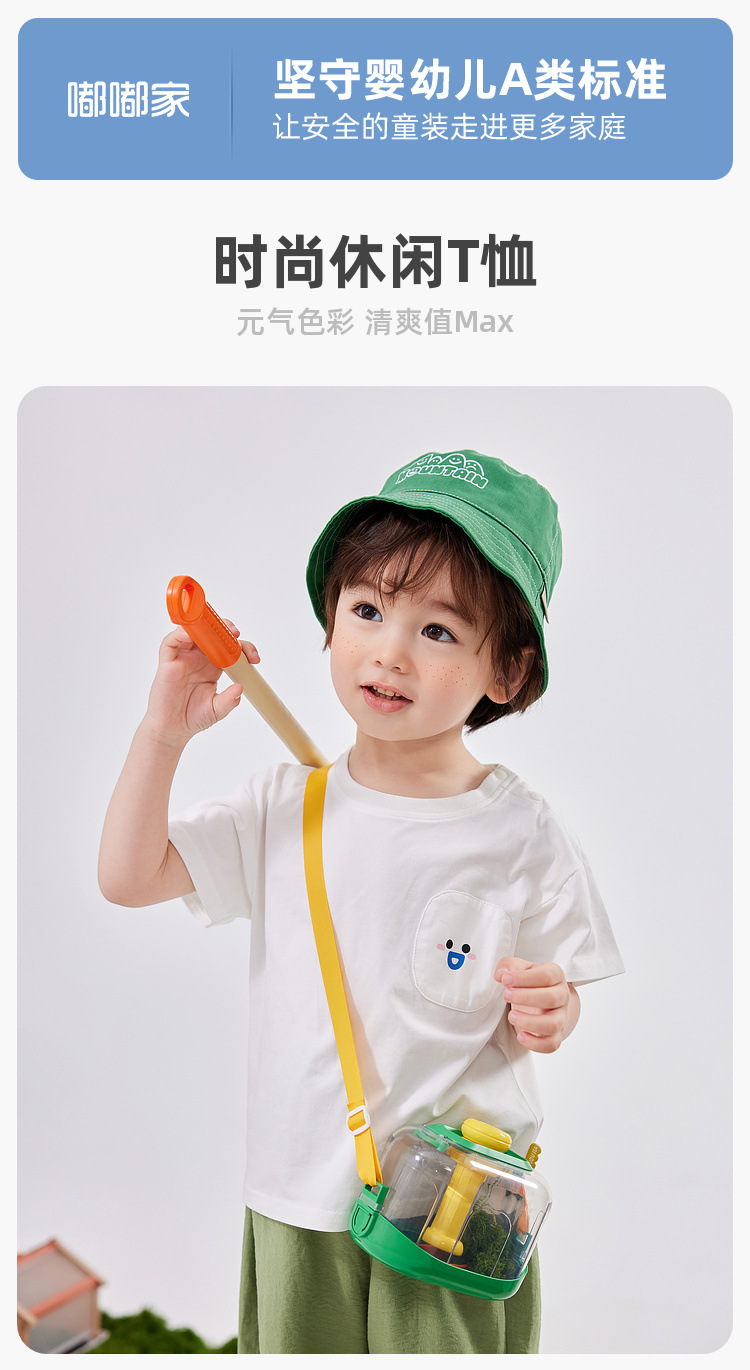 [5A抑菌]嘟嘟家婴儿短袖T恤夏季新款男童体恤夏装洋气宝宝衣服潮详情1