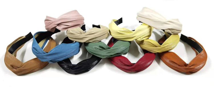 韩版网红头饰少女韩国简约甜美百搭宽边布艺交叉发箍头箍压发外出详情6