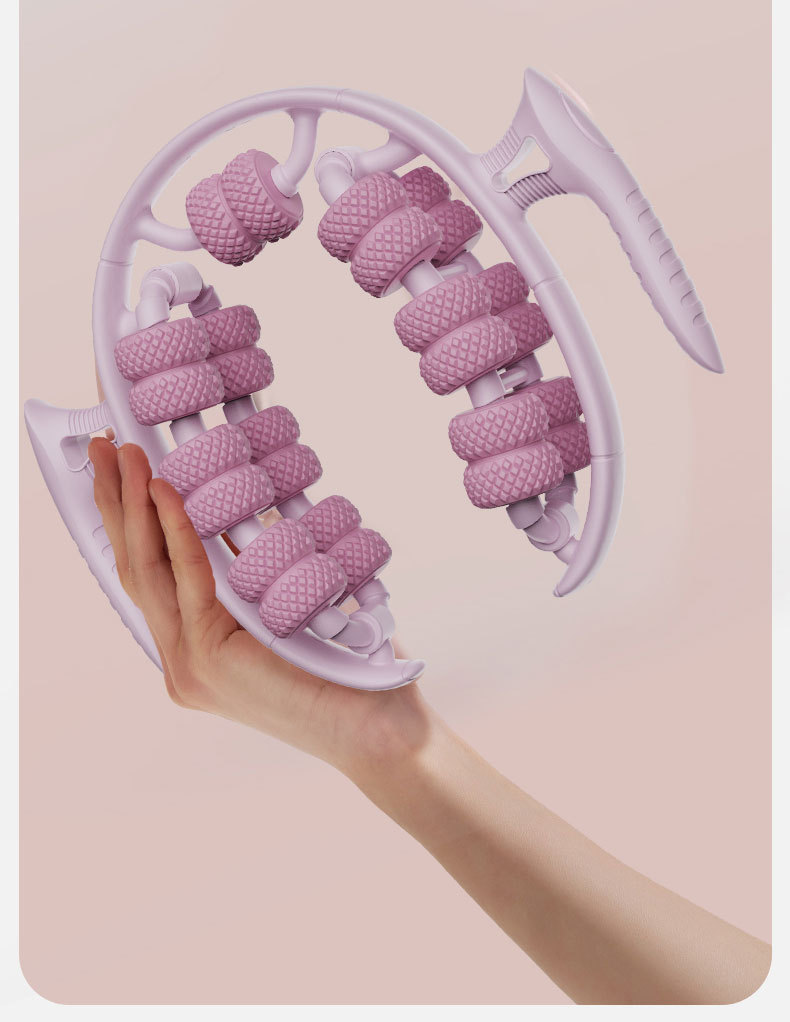 环形夹腿器瘦腿滚轮腿部按摩器狼牙棒按摩滚轴瘦大腿小腿放松手臂详情6