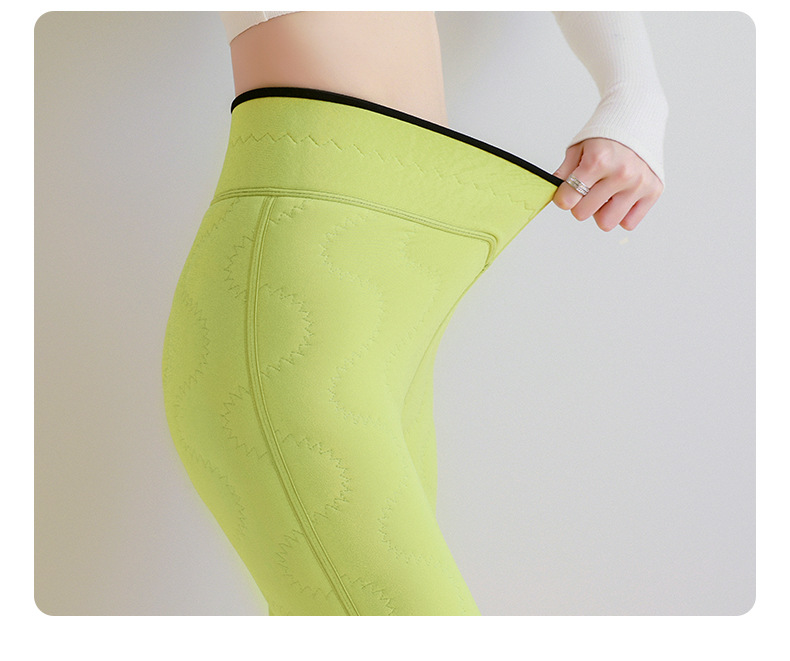 Fleece and thickened silk leggings, winter high-waisted one-piece thermal pants, super thick moisturizing cotton pants for women, 580g pic 11