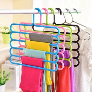 Rainbow-colored collar guard hanger, thickened plastic household hanger, clothes rack, clothes drying rack, clothes rack, clothes drying rack pic 2