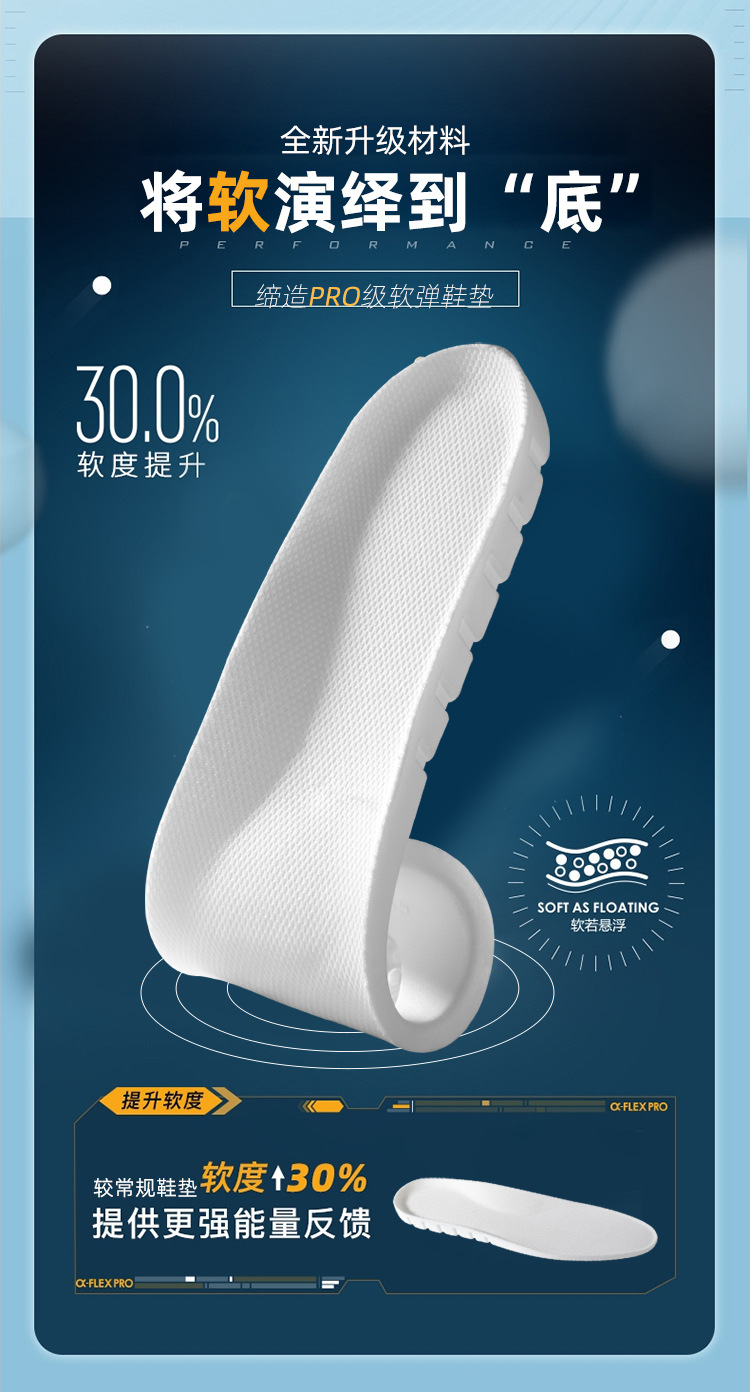 PU soft and elastic massage shock-absorbing sports insoles, anti-slip, wear-resistant, sweat-absorbing, breathable, soft and comfortable sports insoles wholesale pic 4