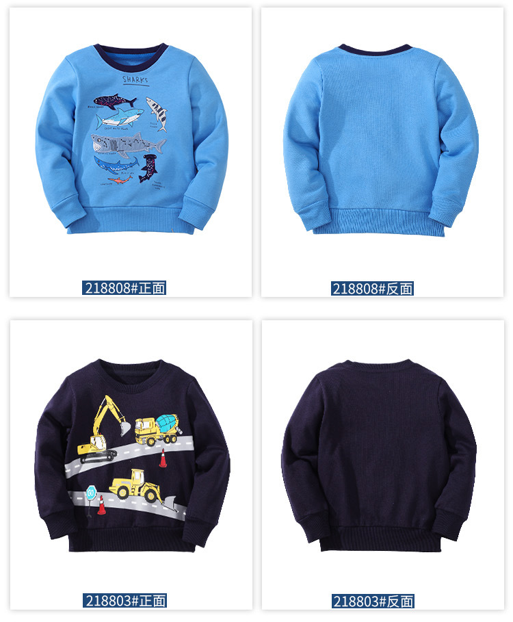 新品春秋季男童卫衣2024新款儿童休闲圆领套头卫衣帅气纯棉印花童详情6