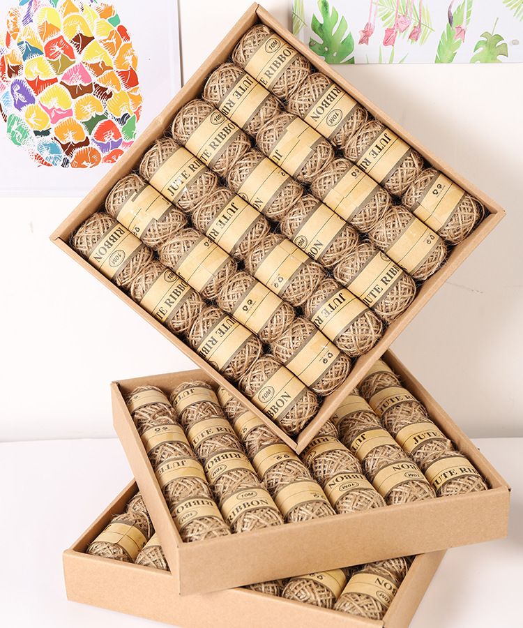 厂家直销10米本色麻绳diy手工编织麻绳装饰品麻绳捆绑绳道具详情1