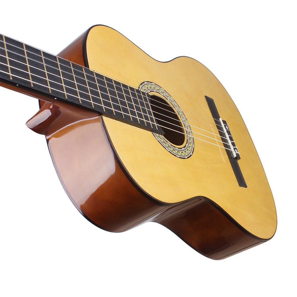 38寸古典吉他成人初学木吉他圆角吉他椴木包边外贸批发guitar乐器详情21