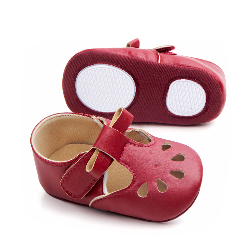 Wholesale of best-selling multi-color perforated baby shoes, anti-slip walking shoes, semi-rubber soles and soft-soled baby shoes 0921 pic 20