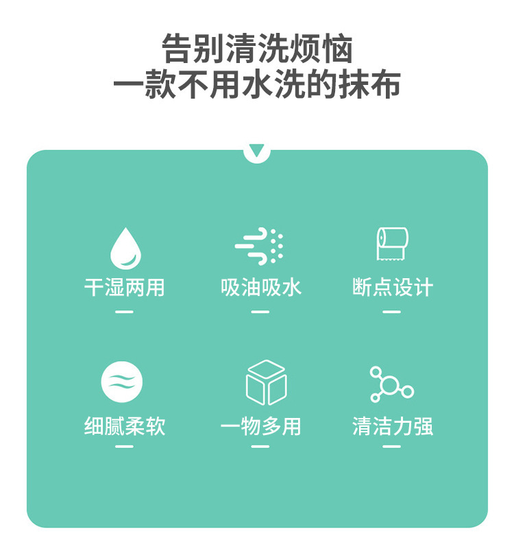 商品详情图_一次性洗碗布可水洗印花懒人抹布花纹厨房干湿两用清