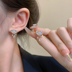 六对装925银针珍珠爱心套装耳钉女小香风气质简约网红耳环耳饰品详情2