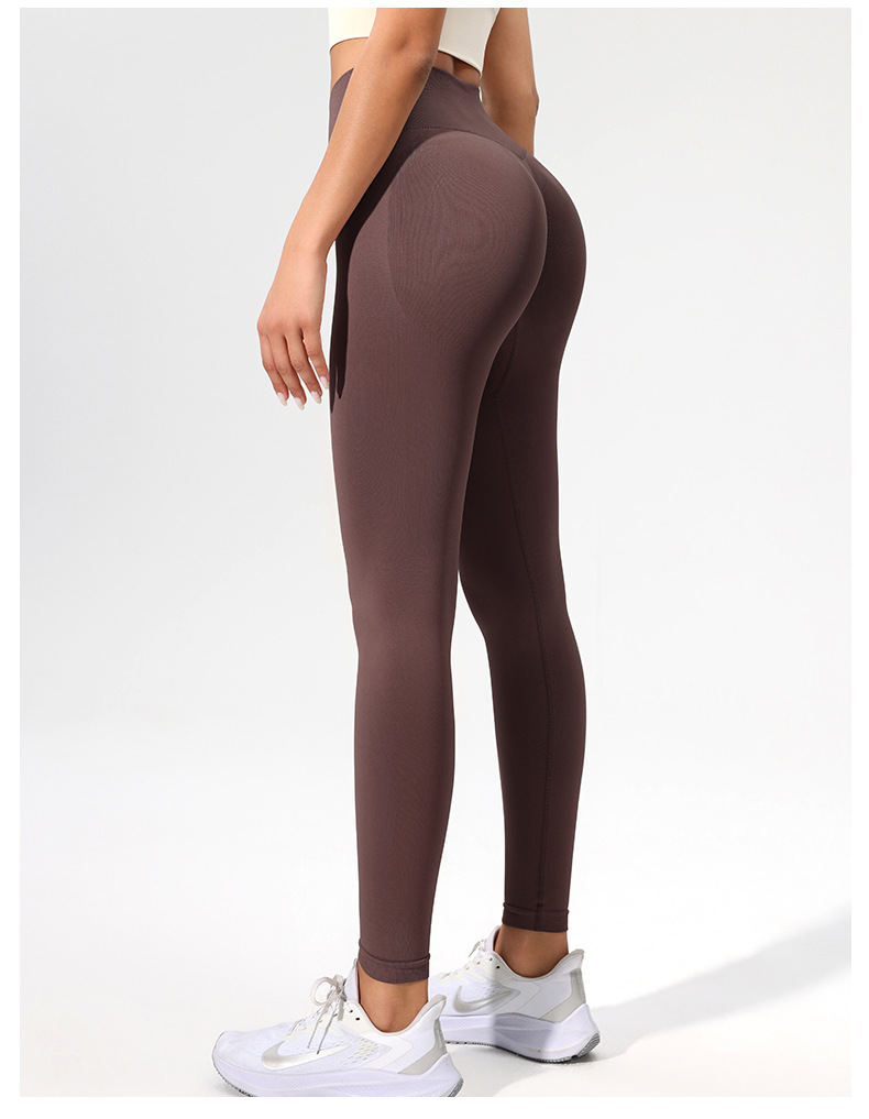 Ruxi European and American fitness pants, no embarrassing lines, nude feel sports tight pants, high-waisted peach lifting buttocks lulu yoga pants for women pic 19