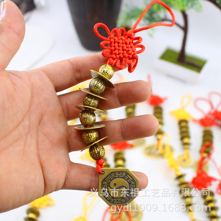 Genuine copper coins, Arhat beads, Five Emperors coins, copper coins, woven Five Emperors coins, pendants, copper coin craftsmanship, hanging signs, and Eight Trigrams plate manufacturers pic 18