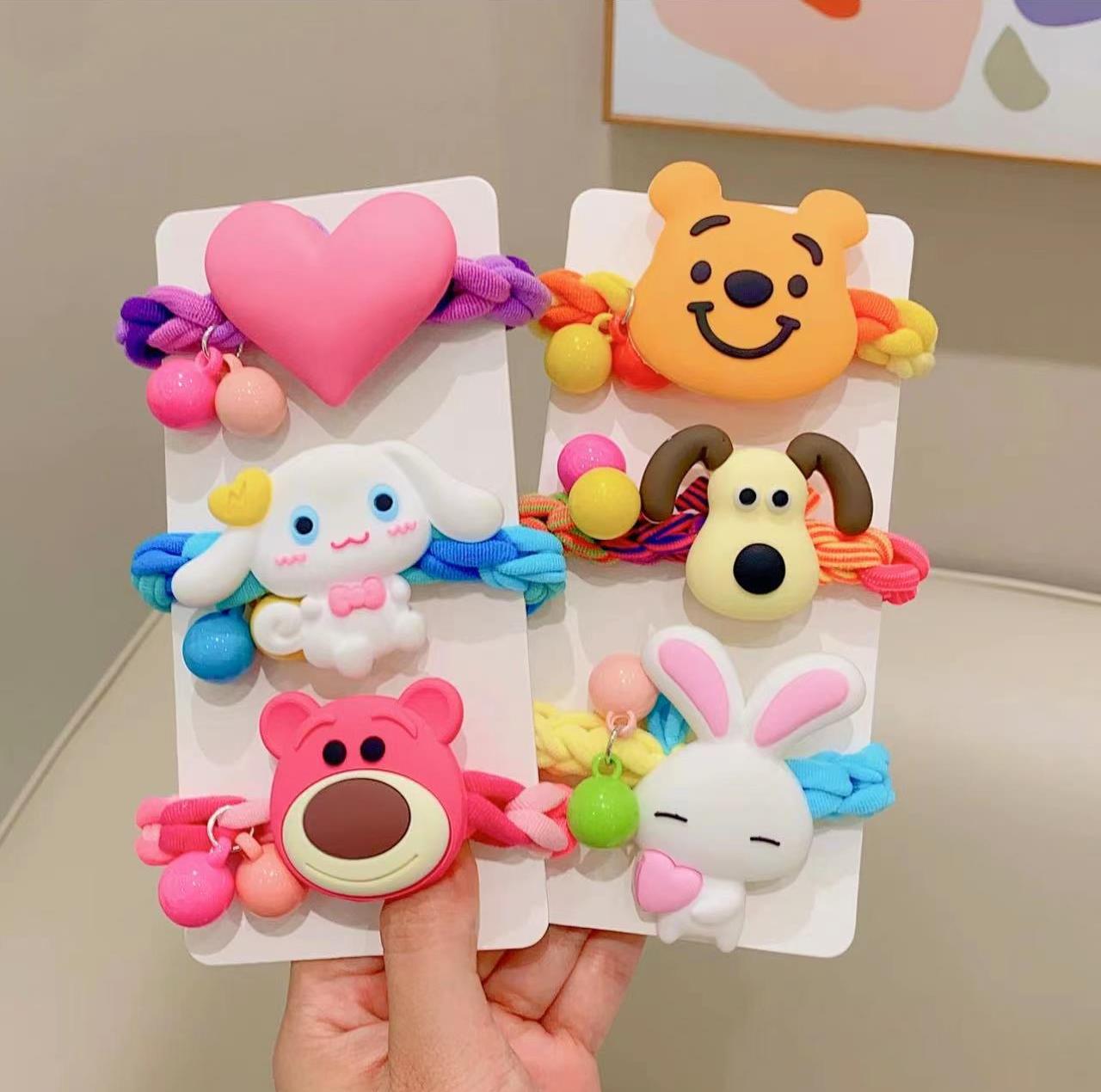 超可爱香肠嘴发圈儿童少女发绳女2023新款高弹力耐用不伤发橡皮筋详情2